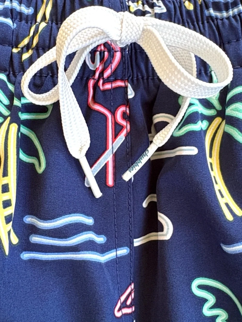 EUC Chubbies Classic Swim Trunks Neon Lights Size Small